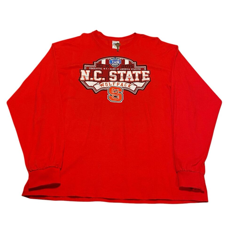 Men’s NC State Wolfpack 2015 Belk Bowl Football Tee Shirt Top XL North Carolina